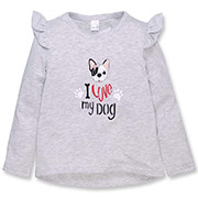 Лонгслів для дівчинки 0701381дод кулір Татошка сірий меланж