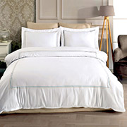 Постільна білизна Florentino Beyaz-Bej сатин з вишивкою Dantela Vita