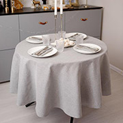 Скатертина кругла Перлина silver Прованс