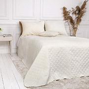 Покривало Ромб круглий Velour ТЕП молочне