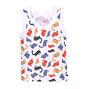 Майка для хлопчика 2505228бди рібана Татошка білий із принтом