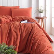 Комплект постільної білизни SoundSleep Stonewash orange цегляний