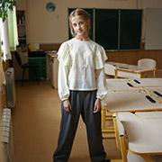 Штани для дівчинки ШР850 костюмна тканина Бембі X00-сірий