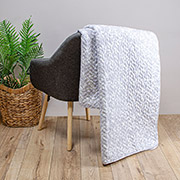 Покривало стьобане 147 Білі гілочки на сірому Home Line