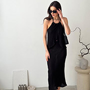 Спідниця міді Loren Art Knit чорна