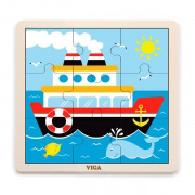Пазл дерев'яний Viga Toys Кораблик, 9 ел. 51445