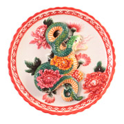 Тарілка декоративна 21 см Змія в півонії Lefard 59-465