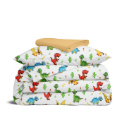 Дитяча постільна білизна в ліжечко COLORFUL DINO CS2 Cosas зелений