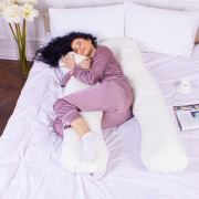 Подушка для вагітних та відпочинку U-подібна 8033 Eco Line White-Creamy MirSon