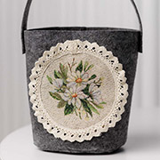 Декоративний кошик для зберігання Provence фетр Прованс із ручкою