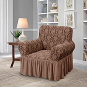 Жакардовий чохол для крісла Love you какао