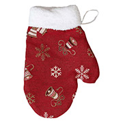 Декоративная рукавичка Колокольчики на красном Прованс