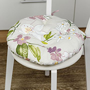 Круглая подушка на стул Орхидея Прованс