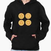 Худі чоловічий Печиво Гра в кальмари Squid Game MobiPrint 9225-3372 чорний