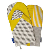 Рукавиця-прихватка Abstract Магія відчуттів SoundSleep напівпанама сіро-жовтий