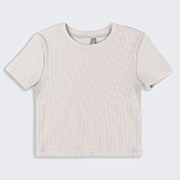 Футболка для дівчинки ФТ53 трикотаж-рубчик Бембі X00-сірий