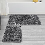 Набір килимків для ванної кімнати Damaks A107216 Arya антрацит