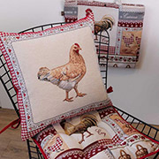 Декоративна гобеленова наволочка Курочка Добробут Прованс