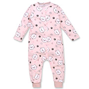 Комбінезон-чоловічок для дівчинки 1506261коц інтерлок Татошка рожевий із принтом