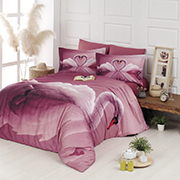 Постільна білизна VIP сатин 3D Swan pudra First choice