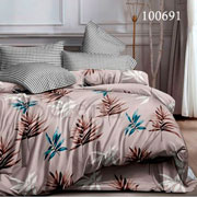 Комплект постільної білизни бязь Листочки кавові Selena 100691