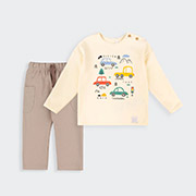 Костюм для хлопчика КС811 інтерлок Бембі 2G0-молочний-бежевий