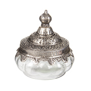 Банка декоративна скляна з металевою кришкою 9x9 см Lefard 876-079