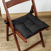 Подушка на стілець Leon Прованс чорна з липучками