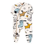 Комбінезон-чоловічок флісовий КБ214 Bembi 201-молочний з принтом