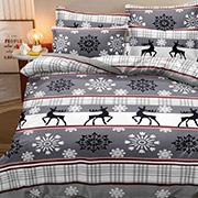 Постільна білизна Північний олень grey 507110 фланель Selena