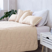 Покривало декоративне двостороннє Capri Sonex жовтий-білий