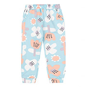 Штани для дівчинки ШР784 трикотаж Бембі R01-бірюзовий із принтом