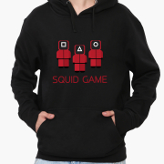 Худі чоловічий Солдати Гра в кальмара Squid Game MobiPrint 9225-3364 чорний