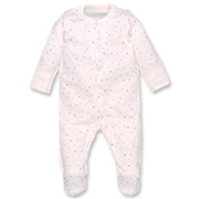 Комбінезон-чоловічок для дівчинки 1502253точ футер Татошка молочний з принтом