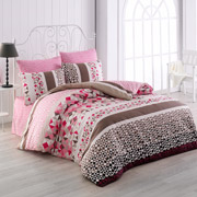 Постільна білизна Majoli ранфорс Laviva V2 pembe