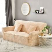 Чохол на диван велюровий Homytex кремовий