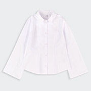 Блузка для дівчинки РБ215 сорочкова тканина Бембі 100-білий