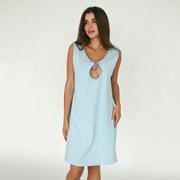 Нічна сорочка для вагітних і годуючих мам Simple Мамин Дім 24126 Блакитний