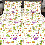 Постільна білизна для дитячого ліжечка Динозаврики 101426 бязь-люкс Selena