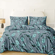 Комплект постільної білизни SoundSleep Leaves бязь темно-сірий