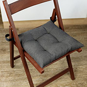 Подушка на стілець Leon Прованс графітова з липучками