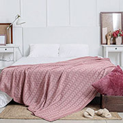 Плед в'язаний Глорія коси Попіл троянди Прованс