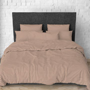 Комплект постільної білизни Stripy Mokko SoundSleep бязь бавовна 100%