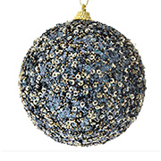 Набор из 6-ти Шаров с глиттером черный 8см Lefard 681-038