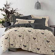 Комплект постільної білизни Кавові сердечка Selena 100690