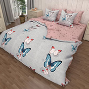 Постільна білизна 100479 Метелики-2 бязь-люкс Selena