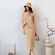 Спідниця міді Loren Art Knit беж