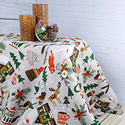 Скатертина бавовняна новорічна Зимові витівки Selena 700405