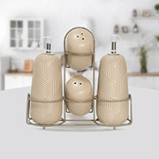 Набір для спецій Geometry Beige 5 предметів Maestro MR-20004-04S