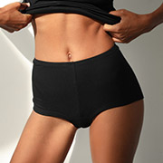 Труси-брифи жіночі 24114 модаловий рубчик German Volf чорний